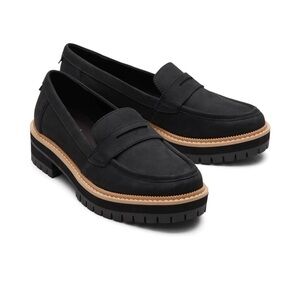 Toms Black and Tan Women's Loafers
